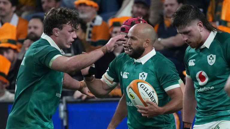 Jamison Gibson-Park scored a stunning try in the final play of the first half to get Ireland back into things