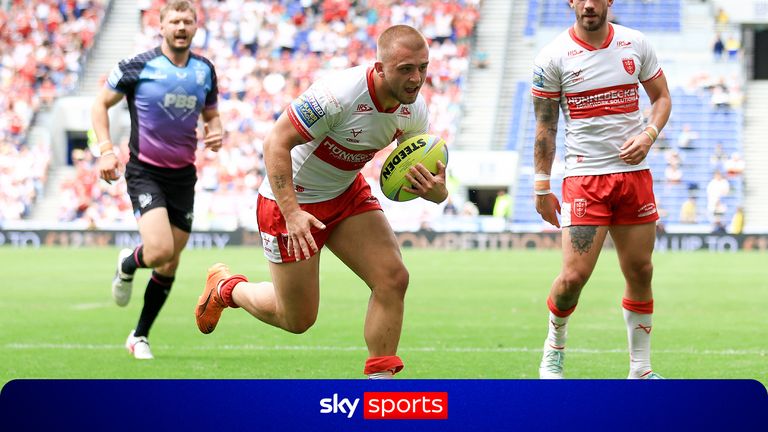 Mikey Lewis opened the scoring in the Magic Weekend game between Hull KR and Hull FC