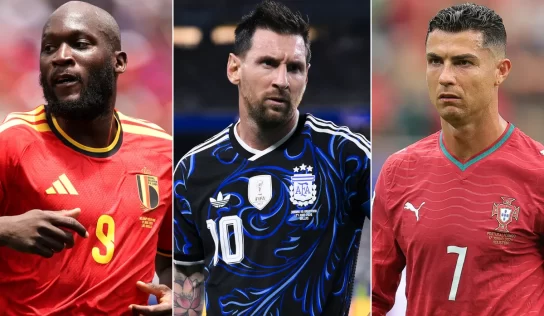 The international scoring stat where Romelu Lukaku outperforms Lionel Messi and Cristiano Ronaldo