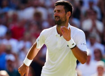 Djokovic dances his way to 105th match win to equal Federer’s Wimbledon record