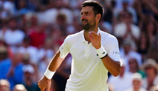 Djokovic dances his way to 105th match win to equal Federer’s Wimbledon record